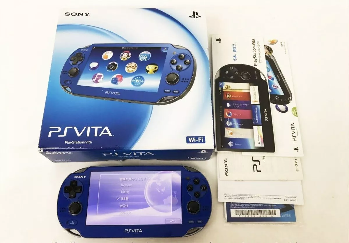  PlayStation Vita, WiFi Sapphire Blue, Japanese Version : Video  Games