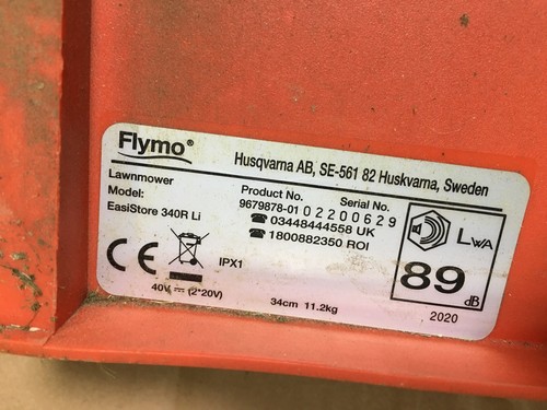Flymo EasiStore 340R Li Tagliaerba a Batteria 2x Batteria 20V e Caricabatterie I10359 - Foto 3 di 3