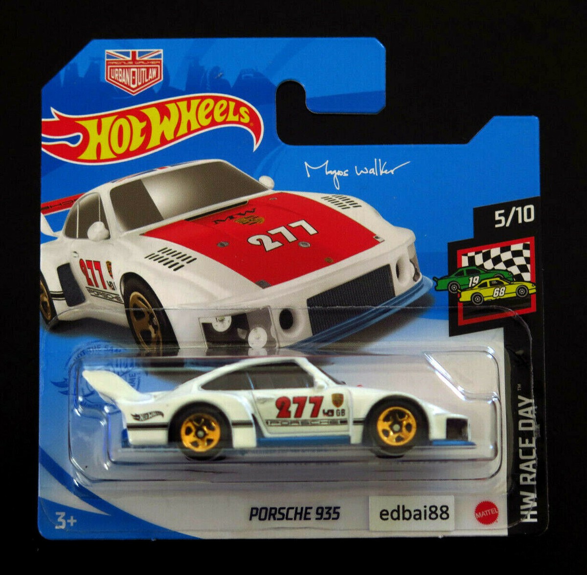 Hot Wheels Porsche 935 Diecast White Car Urban Outlaw Magnus