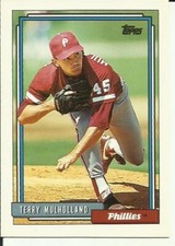 1992 TOPPS Baseball Card #719 Terry Mulholland PHILLIES