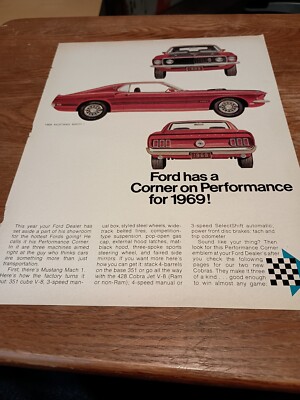 1968 A Tough Neighborhood Ford Has A Corner On Performance For 69 Magazine Ad. 3