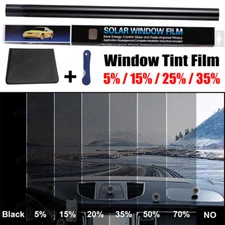 10ft 20ft  Uncut Roll Window Tint Film 5% 15% 25% 35% Car Home Office Glass USA