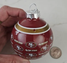 Forever Collectibles San Francisco 49ers Forty Niners Ball Christmas Ornament