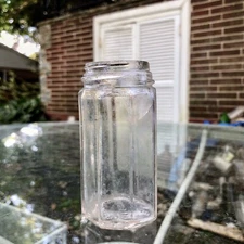 Blown Multi-Sided Cosmetics Jar Talcolette Baltimore MD Talcum Powder Ground Lip