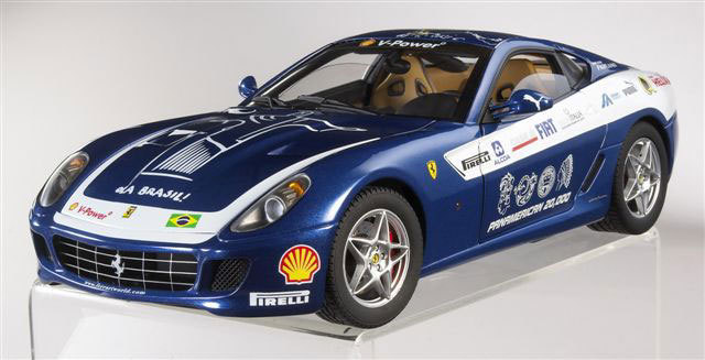 LOT OF 2 FERRARI 599 GTB FIORANO PAN AM HOT WHEELS ELITE 1