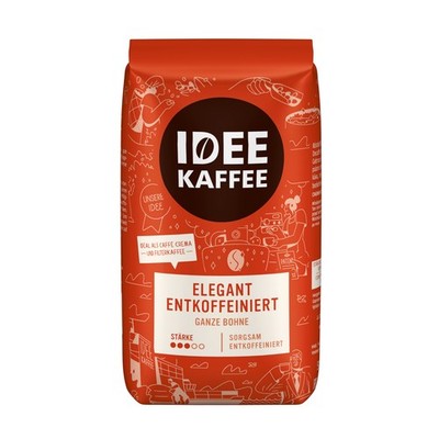 Idee Kaffee Elegant entkoffeiniert ganze Bohnen Packung 500g
