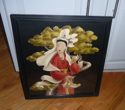 VINTAGE BERNARD ART PRINT. FRAMED.