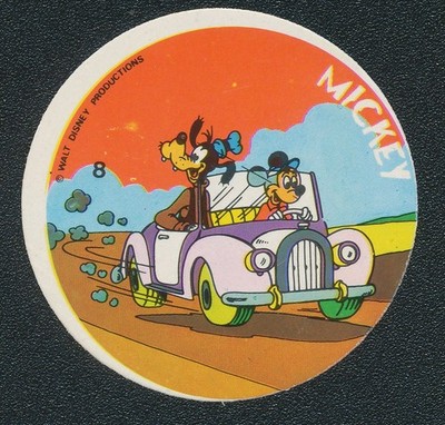 1980s WALT DISNEY MICKEY MOUSE & GOOFY REYAUCA VENEZUELA STICKER CARD #18