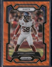 2023 Panini Prizm Bobby Okereke Orange Wave Prizm /60 #124 New York Giants