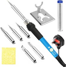 60W Adjustable Temp Soldering Iron Kit Solder Irons Tool Electronics Welding UK