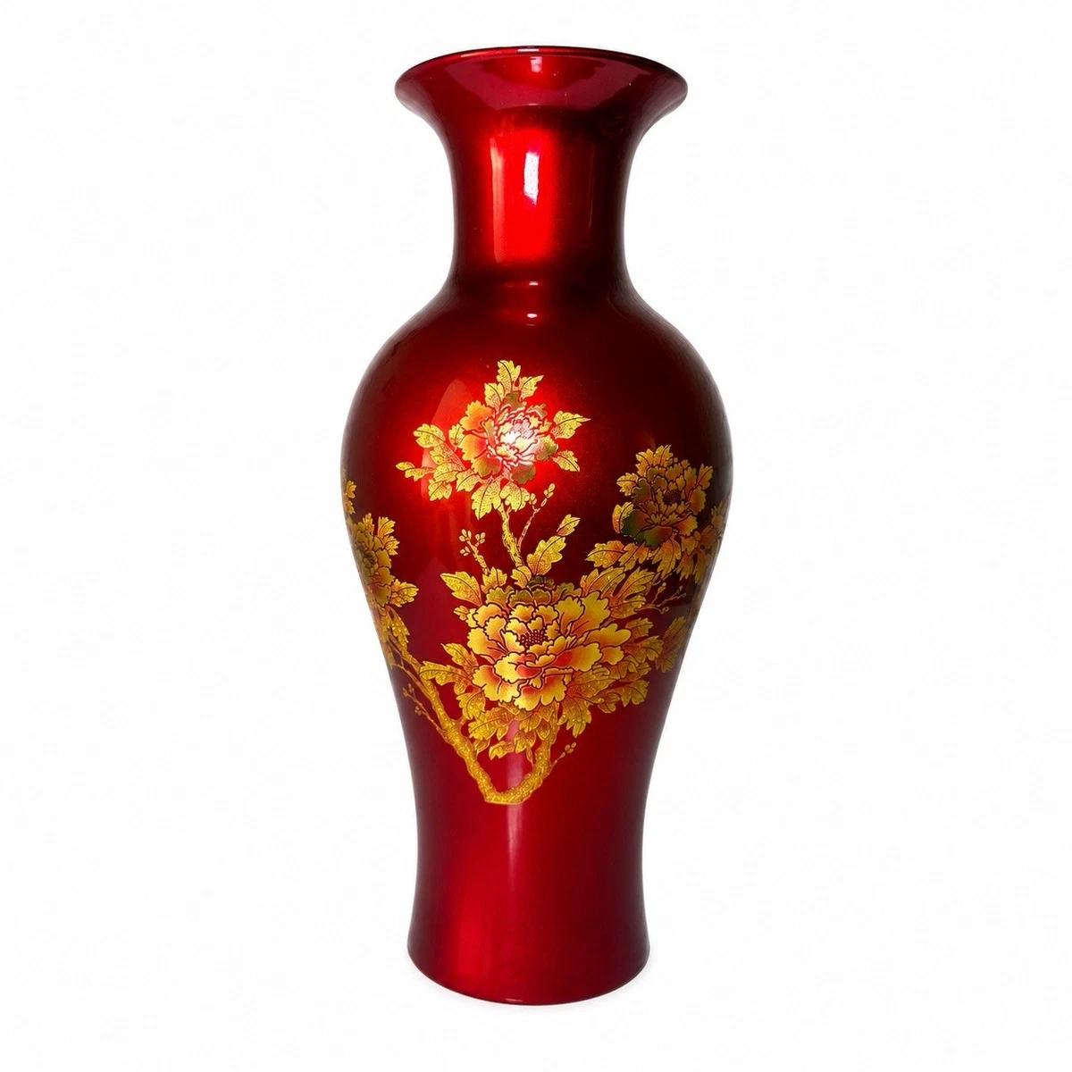 36cm Tall Red Porcelain Flower Vase for Home Decor / Gift / Flower /Housewarming