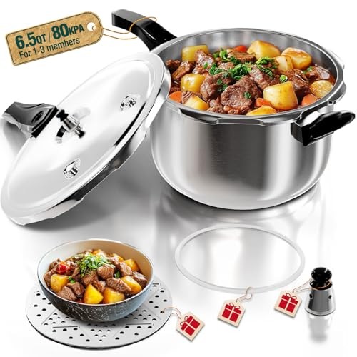 Stainless Steel 6.5 Qt, Commercial Stove Top 6.5 Quarts