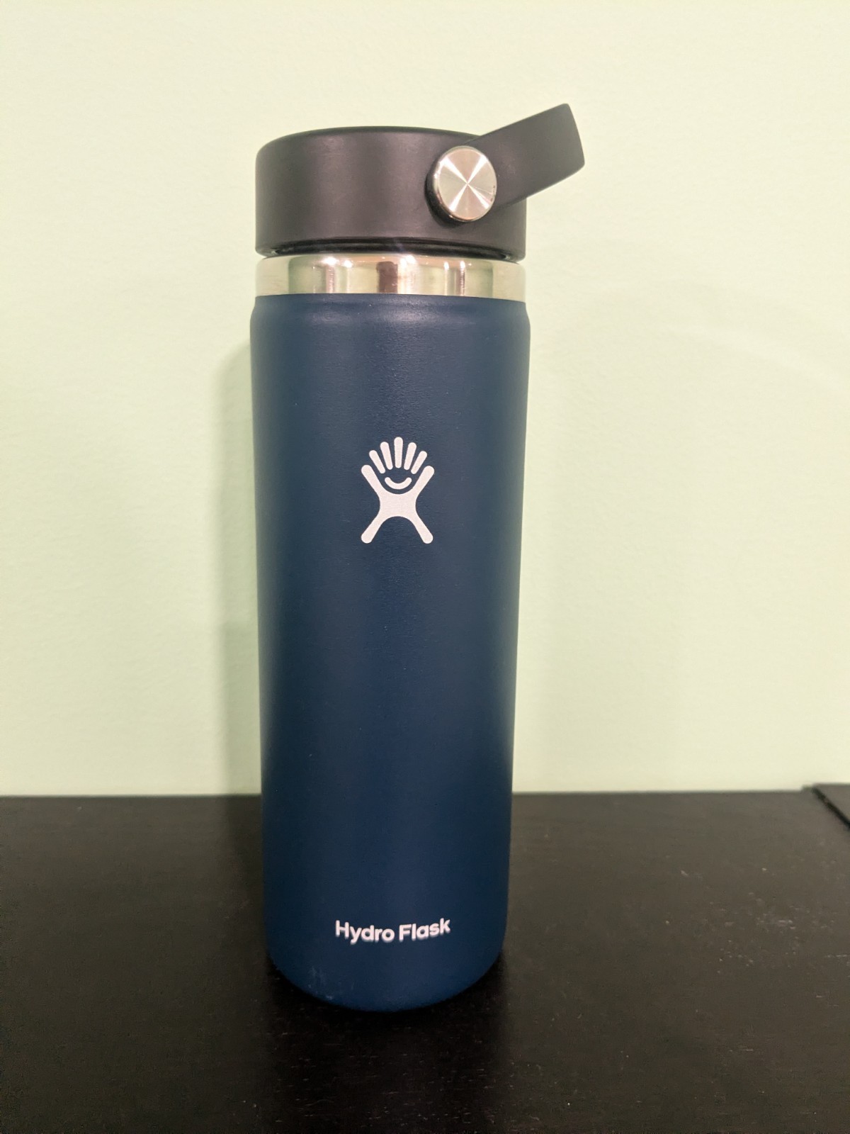 20 Oz Navy Blue Wide Mouth Flex Cap