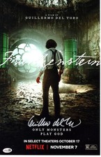 Guillermo del Toro signed 11x17 Poster Writer, Director, Producer - Frankenstein