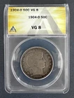 1904-O Barber Half Dollar 50c -  ANACS VG 8