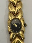 Vintage Seiko Tank 1F20-5C80 Classic Bracelet Women's Gold Dress Watch Rare