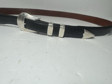 chacon sterling silver belt buckle With Belt 44 1986 Brushed Silver Rv 