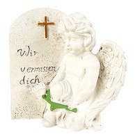 Grab-Spruchstein Engel Mit Rose HöHe 21Cm Dekoration Garten Figur Statue Schmuck