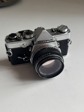 Olympus OM-1N 35mm SLR Film Camera & Olympus 50mm F1.8 Lens. TESTED.