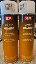 SEM 2 cans 14.82oz Each Chip Guard Clear 39803 NEW