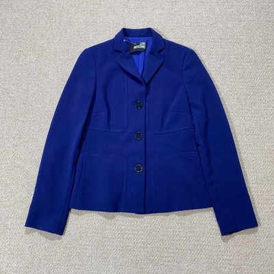 Love Moschino Sakko Damen 6 UK 34 EU Slim Fit Blau Designer Blazer