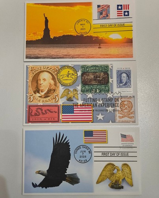 #ad 2025 Putting a Stamp on the America Experience First Day Cover and 2 other FDCs $18.00
