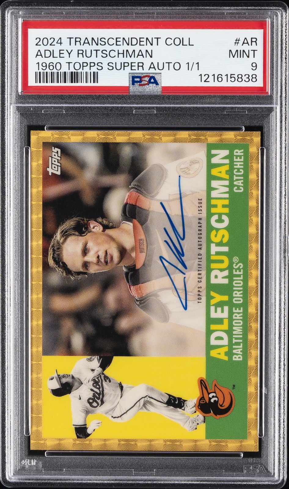 2024 TOPPS TRANSCENDENT COLLECTION SUPERFRACTOR #AR ADLEY RUTSCHMAN 1/1 PSA 9
