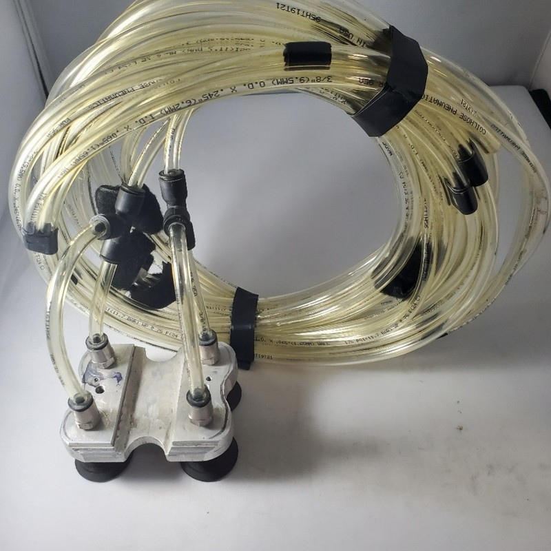 Robot Suction Head, 4 Suction Cups + 20' double 3/8" hose; Robot Arm Accessories