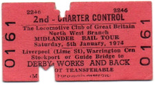 BRB(M) Railway Ticket Liverpool (Lime St) to Derby Works - Midlander Rail Tour