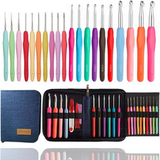 20 Sizes Crochet Hooks 0.5Mm-10Mm, Ergonomic Crochet Hooks Set with Case for Art