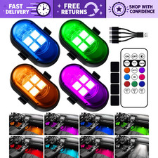 Rechargeable Wireless Led Interior Car Lights - Color Changing Easy Install
