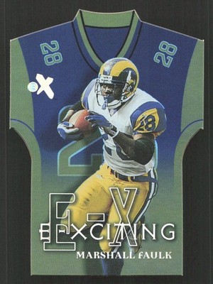 2000 Fleer E-X Marshall Faulk X - E-Xciting #9 XT Card