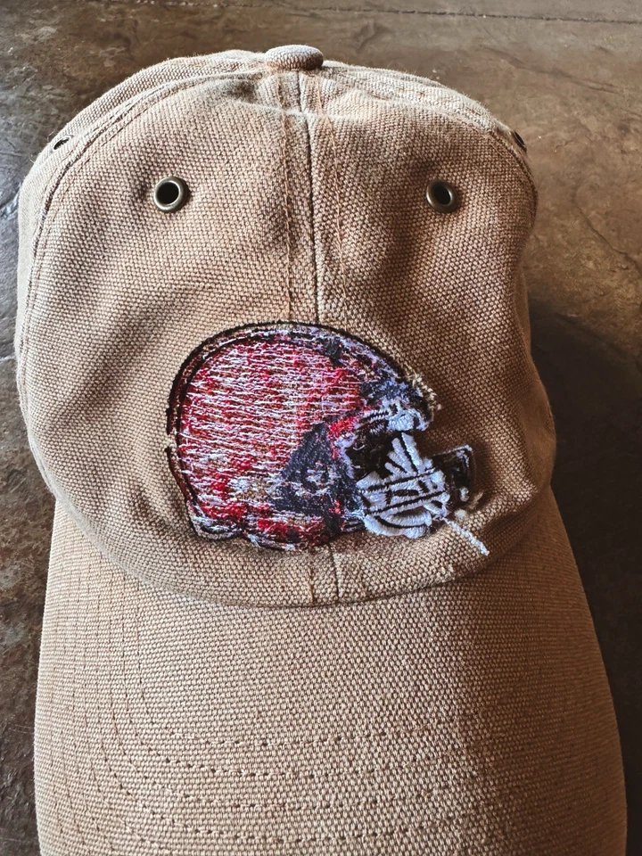 Cleveland Browns Carhartt x '47 Limpieza Ajustable Sombrero Gorra Papá Sombrero Correa Marrón Foto 2 de 4