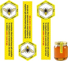 Tamper Proof Pure Honey Stickers 1.5 x 4 Inches Evident Seals Labels Honey Label
