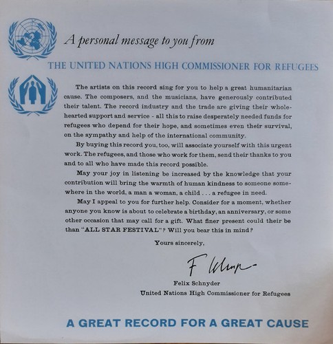 Various - All-Star Festival LP 1963 United Nations (UN) VG+/VG+ - Picture 4 of 4