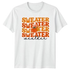 Pullover Wetter T-Shirt Kürbiszeit Herbst Herbst