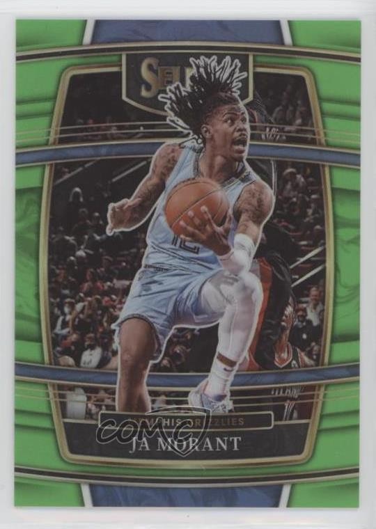 2021-22 Panini Select Concourse Neon Green Prizm 27/75 Ja Morant #75 4o1