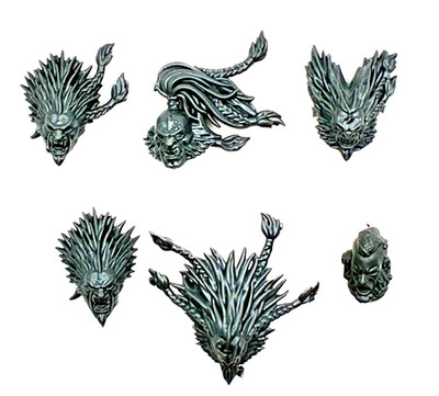 Warhammer 40K Space Wolves Space Wolf Wulfen Köpfe