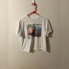 Amalfi Coast Italy White Graphic Short Sleeve Tee Size Medium