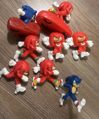 Lot of 8 McDonald's The Hedgehog Knuckles Sonic 2 Happy Meal Toys