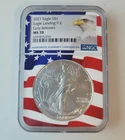 2024 American Silver Eagle NGC MS 70 American Flag Core