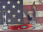 RARE CASE XX REDBONE GREEN CHRISTMAS SHEILD RED LETTER STOCKMAN POCKETKNIFE 6318 — photo 4