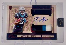 Panthers Xavier Legette 2024 Panini One No.36 #35/75 Autograph Relic Rookie Card