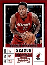 2017-18 Panini Contenders Draft Picks #42A Rodney McGruder red jersey - BSK