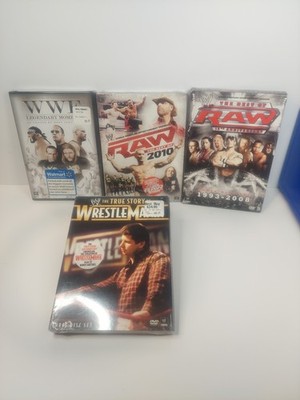 WWE DVD Collection Lot Of 4 Raw Legends Wrestlemania New Sealed Cena McMahon 