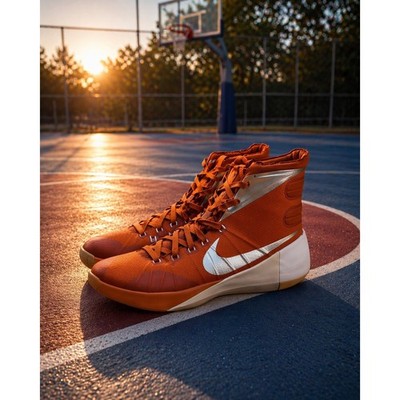 Nike Hyperdunk 2015 Desert Orange Metallic Silver 812944-800 Mens 11.5 sporty