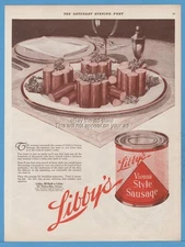 1918 Libby's Chicago Illinois Vienna Style Sausage Canned Food kitchen decor Ad
