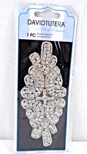David Tutera Bridal Collection Beaded Rhinestone Applique New 5.75 x 2.5"