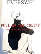 Women Everswe Microfiber Tights 80 Denier XXL Pink Soft Stretch Slim Fit tight