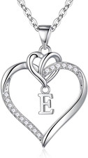 Christmas Gifts for Women Teen Girls - Heart Initial Necklaces for Women Girls,